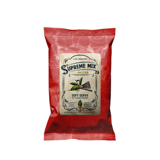 TOP Creamery Supreme Mix Matcha Soft Serve Ice Cream Powder Premix 1kg