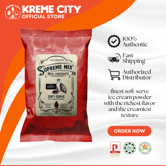 TOP Creamery Supreme Mix Milk Chocolate Soft Serve Ice Cream Powder Premix 1kg