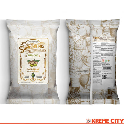 TOP Creamery Supreme Mix Reserve Edition Pistachio Soft-Serve Ice Cream Powder Premix 1kg