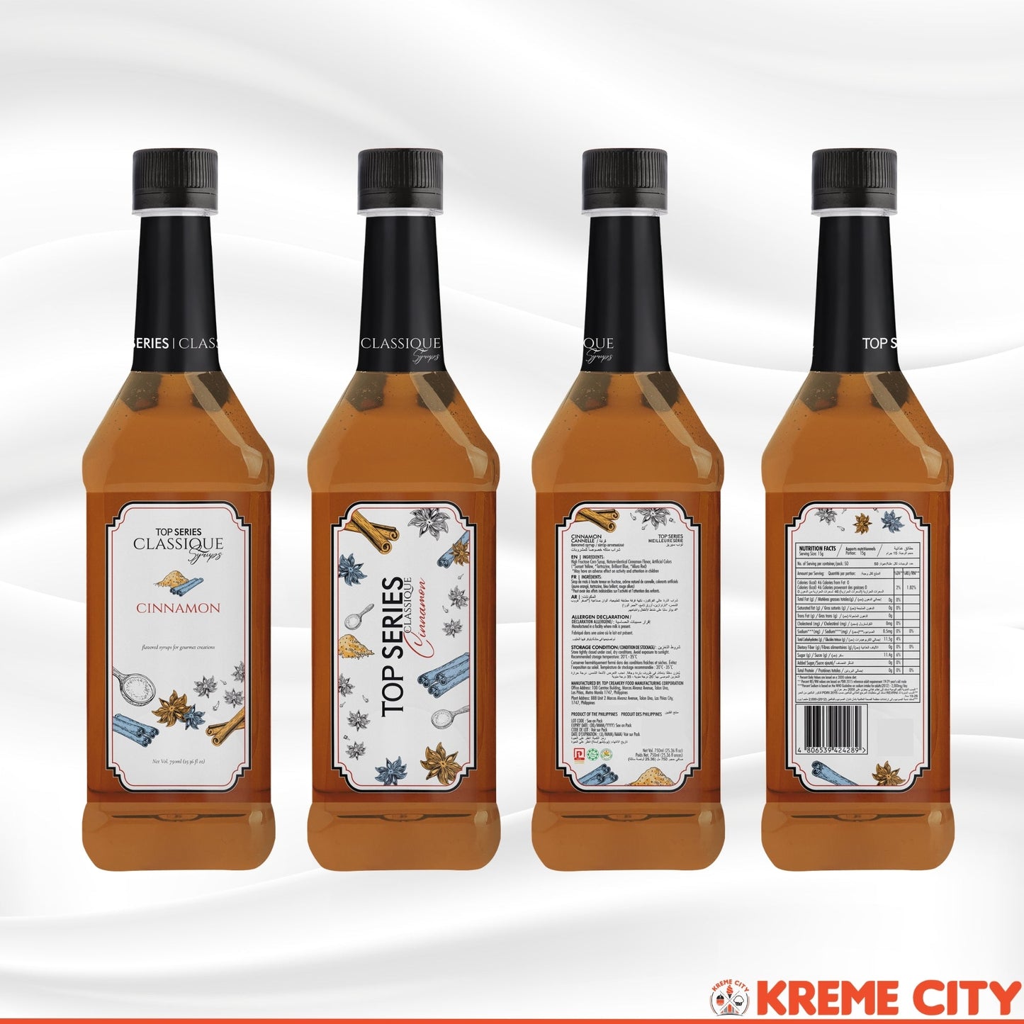 TOP Creamery TOP Series Classique Cinnamon Syrup 750ml