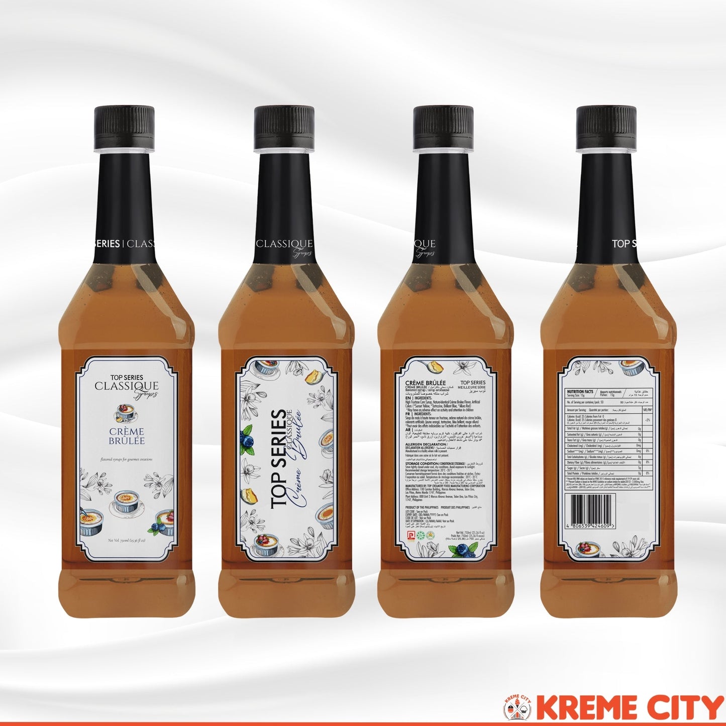 TOP Creamery TOP Series Classique Creme Brulee Syrup 750ml
