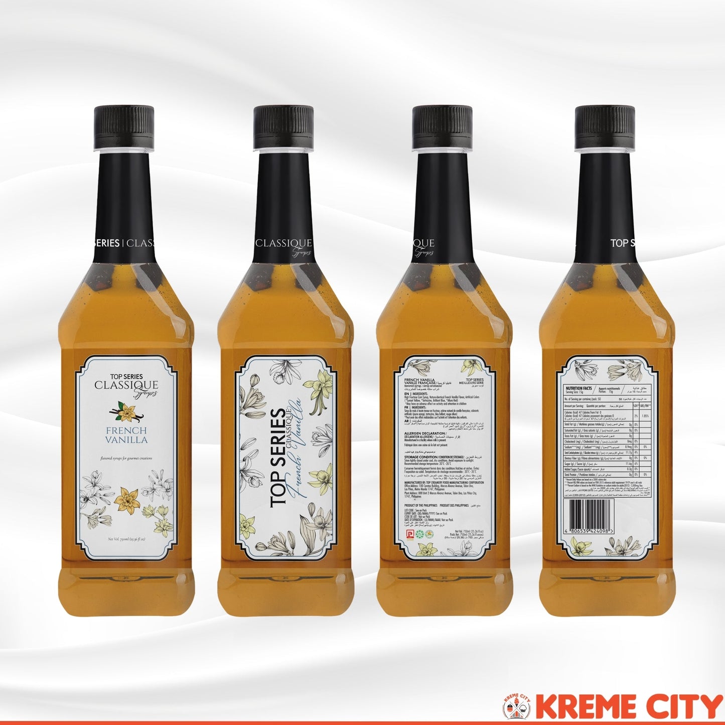 TOP Creamery TOP Series Classique French Vanilla Syrup 750ml