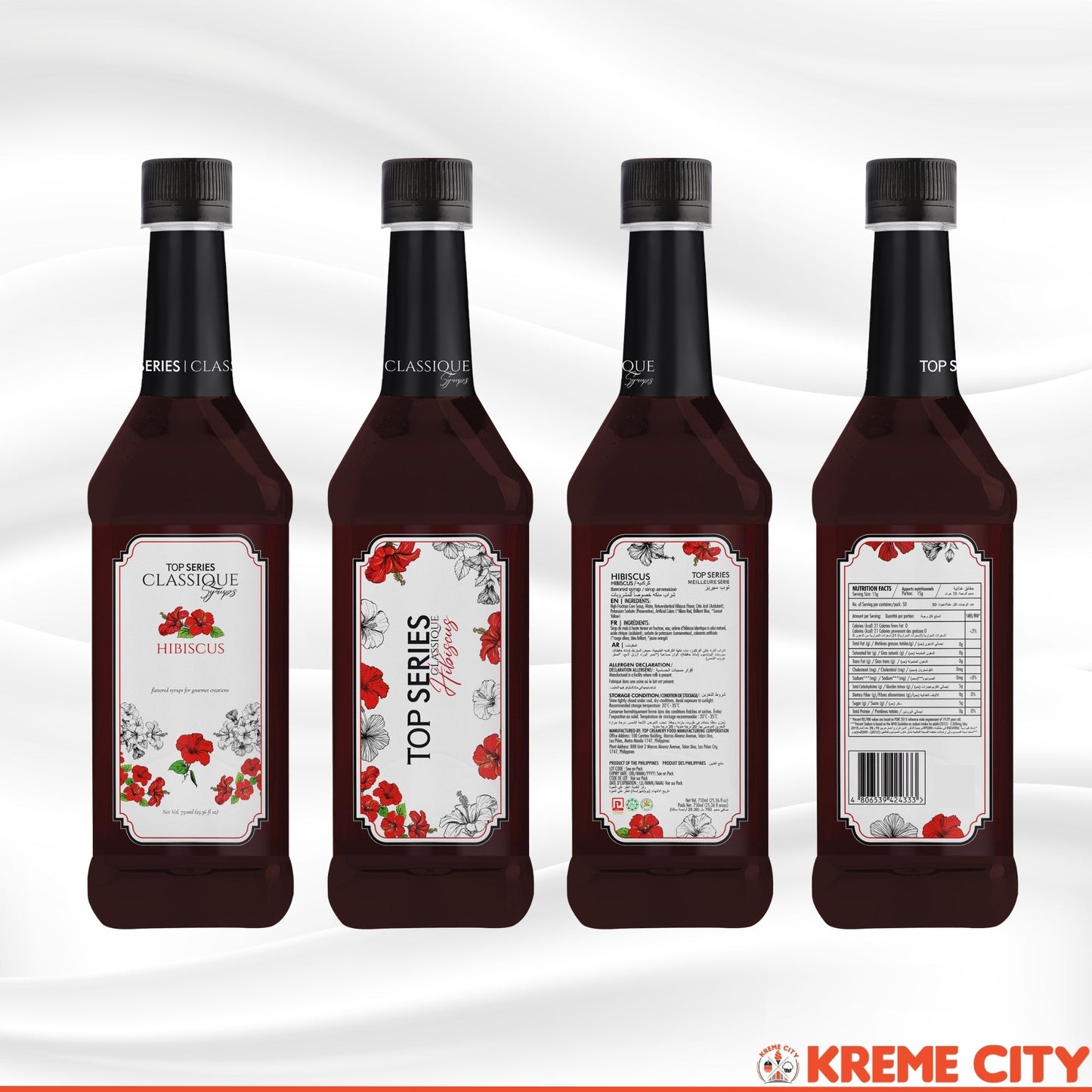 TOP Creamery TOP Series Classique Hibiscus Syrup 750ml