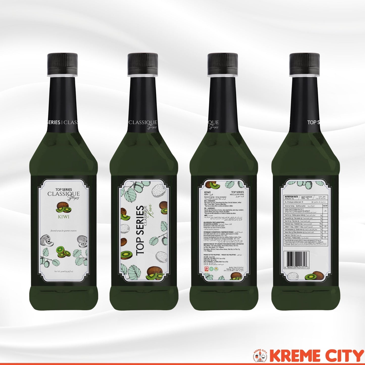 TOP Creamery TOP Series Classique Kiwi Syrup 750ml