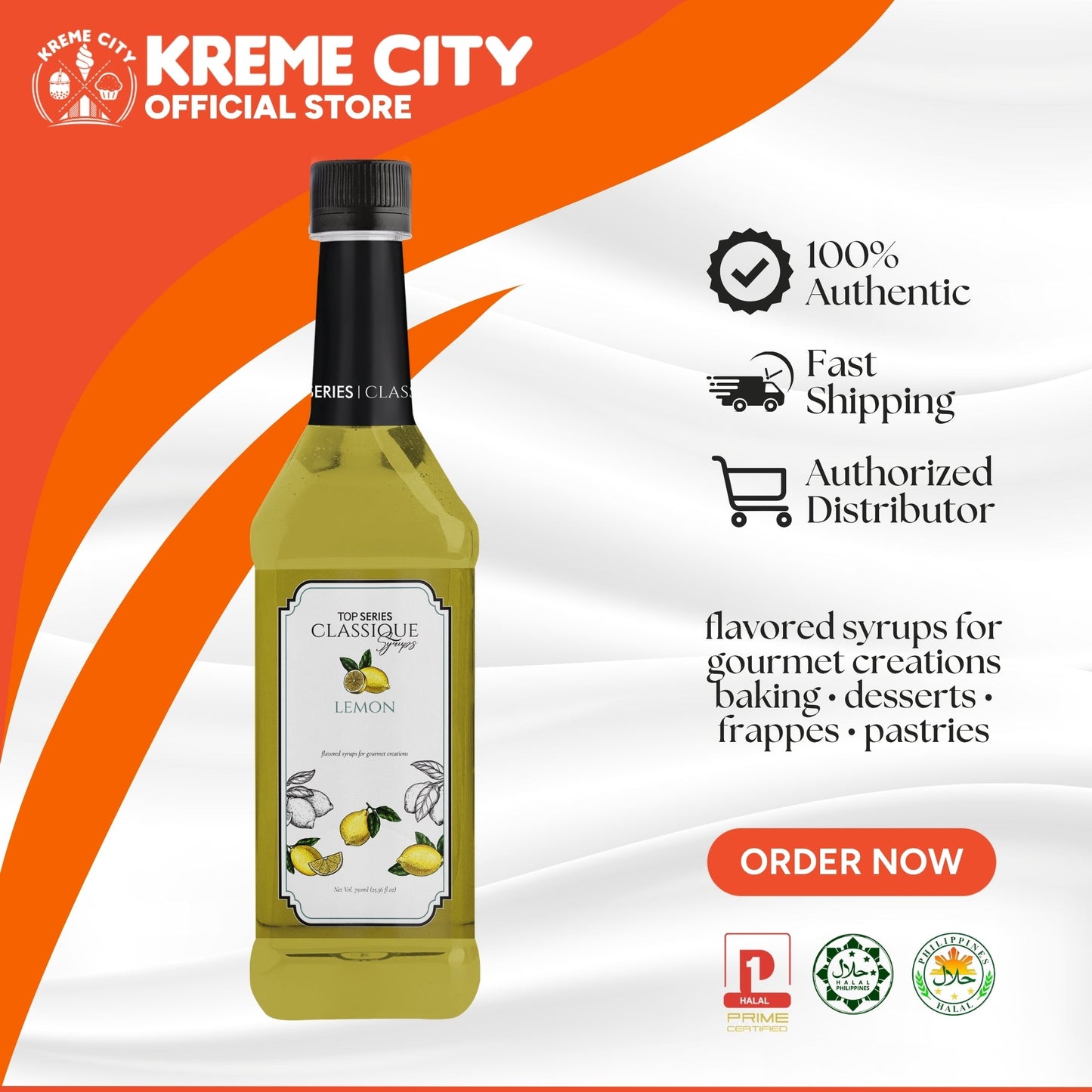 TOP Creamery TOP Series Classique Lemon Syrup 750ml