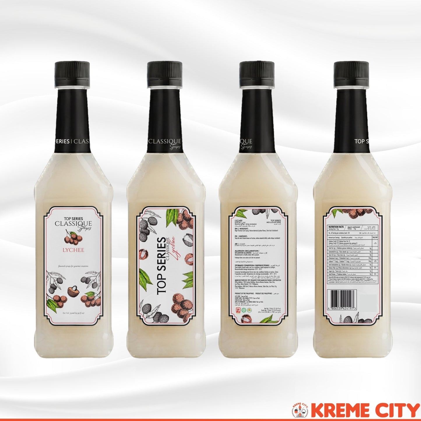 TOP Creamery TOP Series Classique Lychee Syrup 750ml