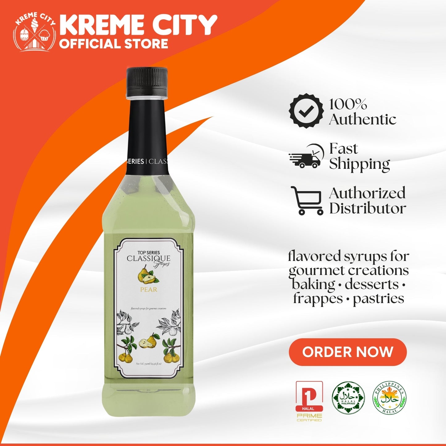 TOP Creamery TOP Series Classique Pear Syrup 750ml