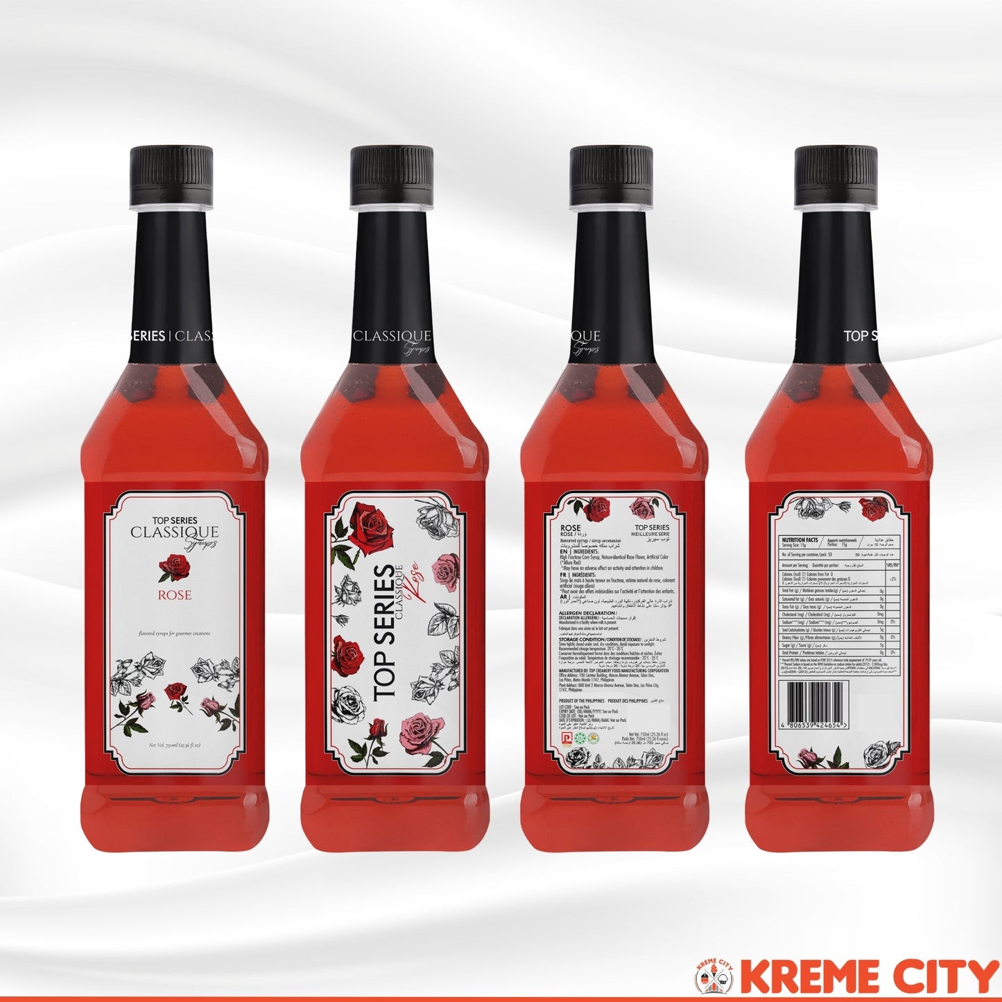 TOP Creamery TOP Series Classique Rose Syrup 750ml