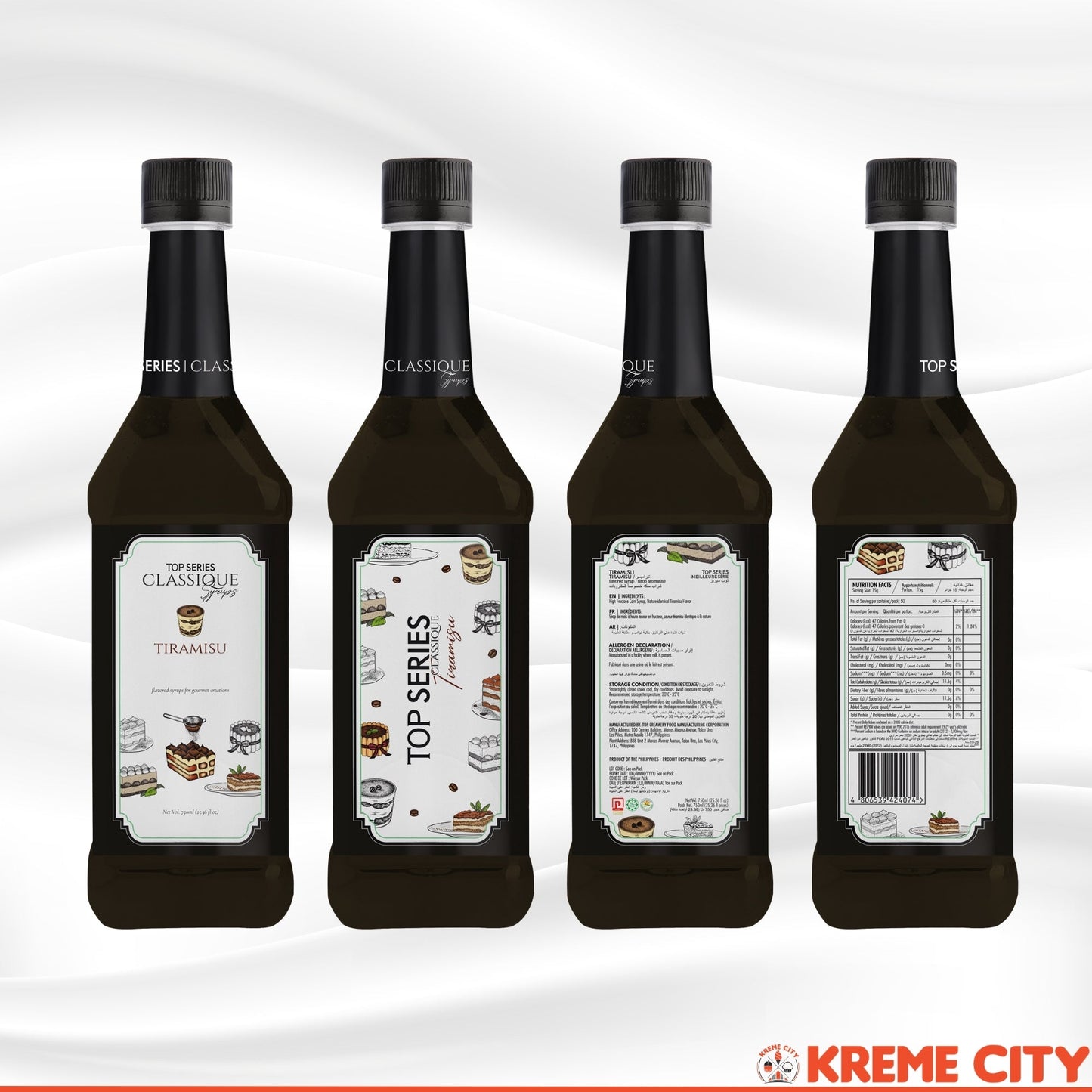 TOP Creamery TOP Series Classique Tiramisu Syrup 750ml