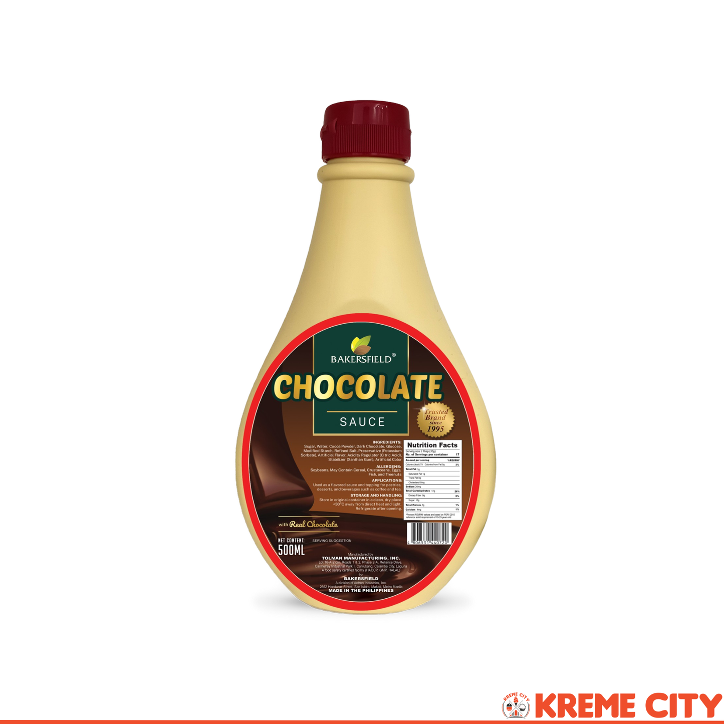 Bakersfield Chocolate Sauce 500ml