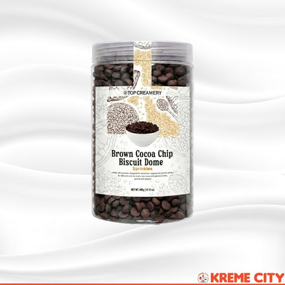 TOP Creamery Brown Cocoa Chip Biscuit Dome Sprinkles 400g
