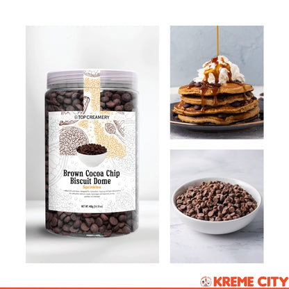 TOP Creamery Brown Cocoa Chip Biscuit Dome Sprinkles 400g