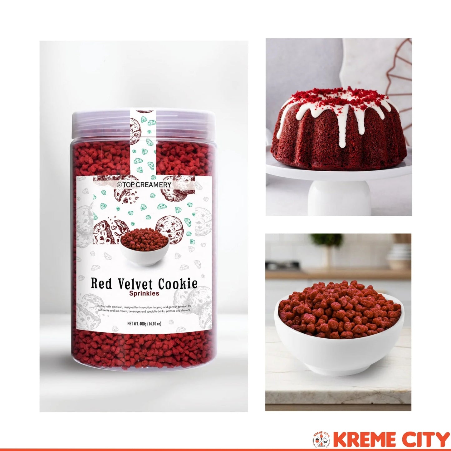 TOP Creamery Red Velvet Cookie Sprinkles 400g