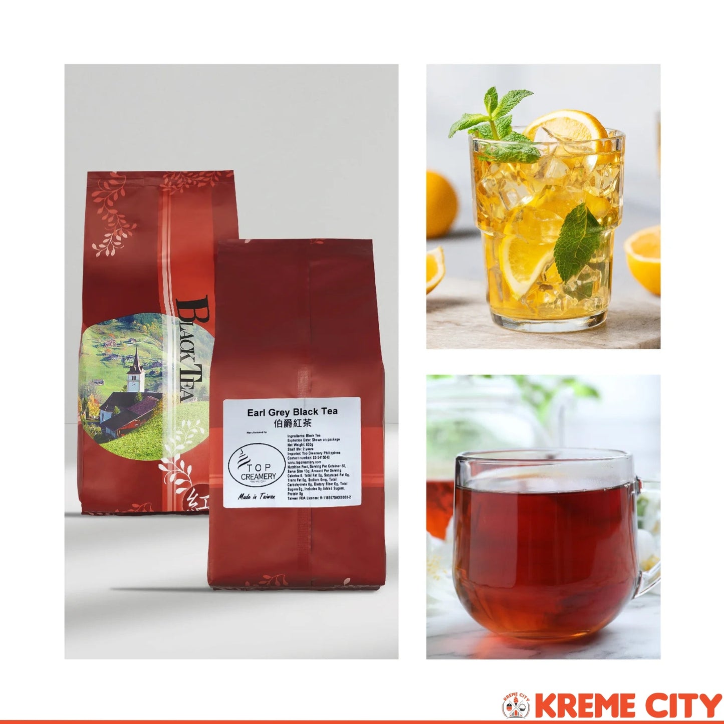 TOP Creamery Earl Grey Black Tea Loose Leaves 600g