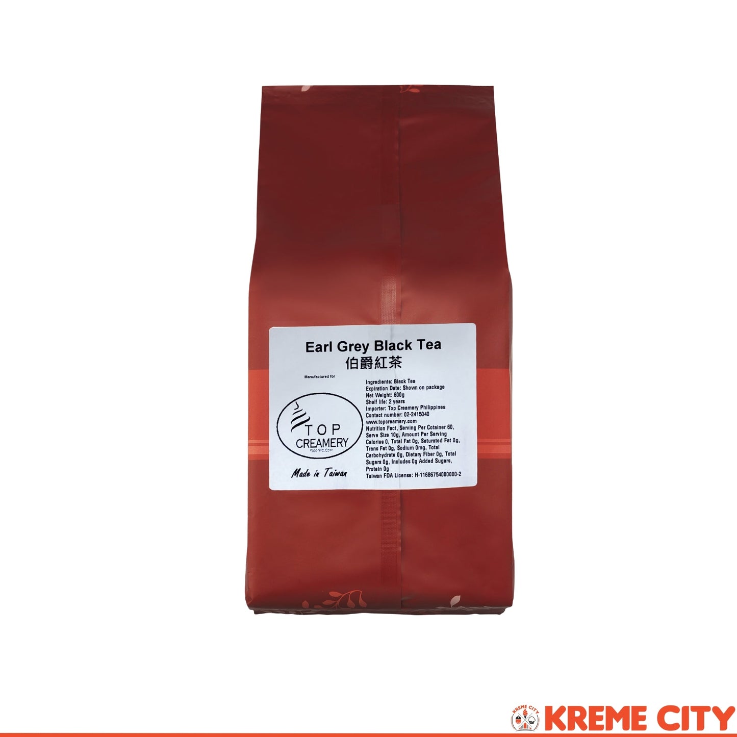 TOP Creamery Earl Grey Black Tea Loose Leaves 600g