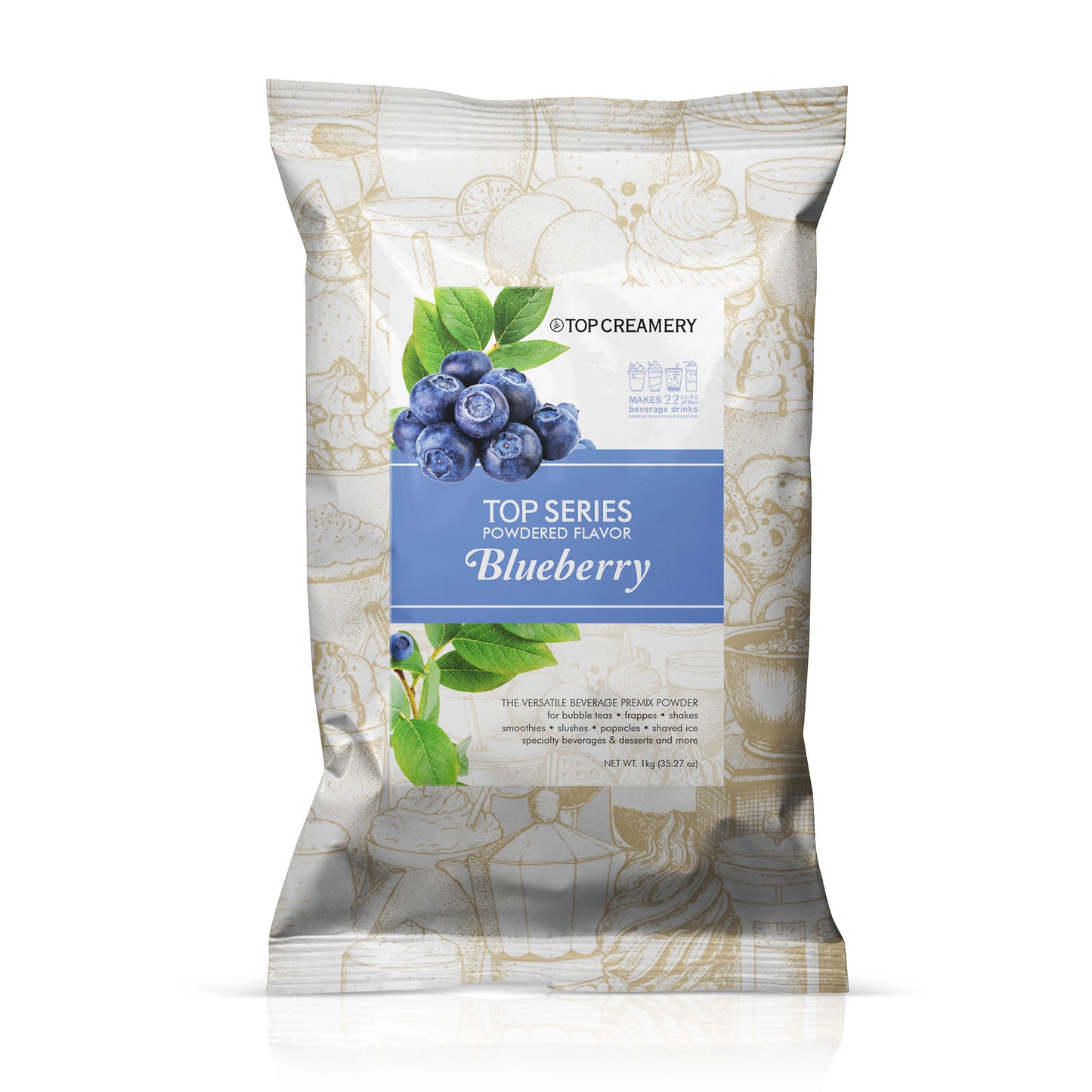 TOP Creamery Top Series Blueberry Powdered Flavor 1kg