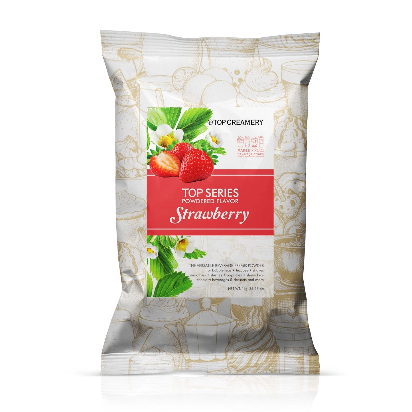 TOP Creamery Top Series Strawberry Powdered Flavor 1kg