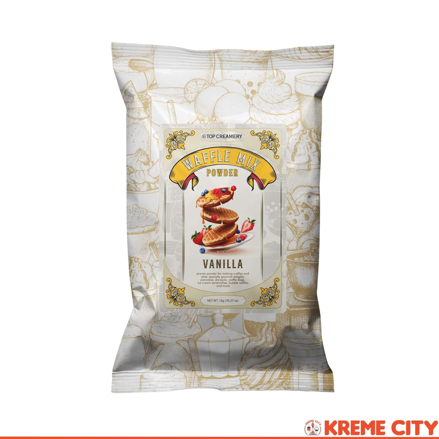 TOP Creamery Waffle Mix Powder Vanilla 1kg