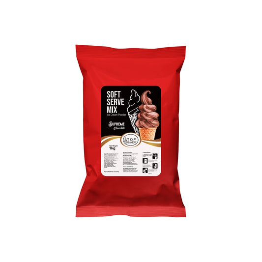 TOP Creamery Supreme Chocolate Soft Serve Ice Cream Powder Premix 1kg - Kreme City Supplies