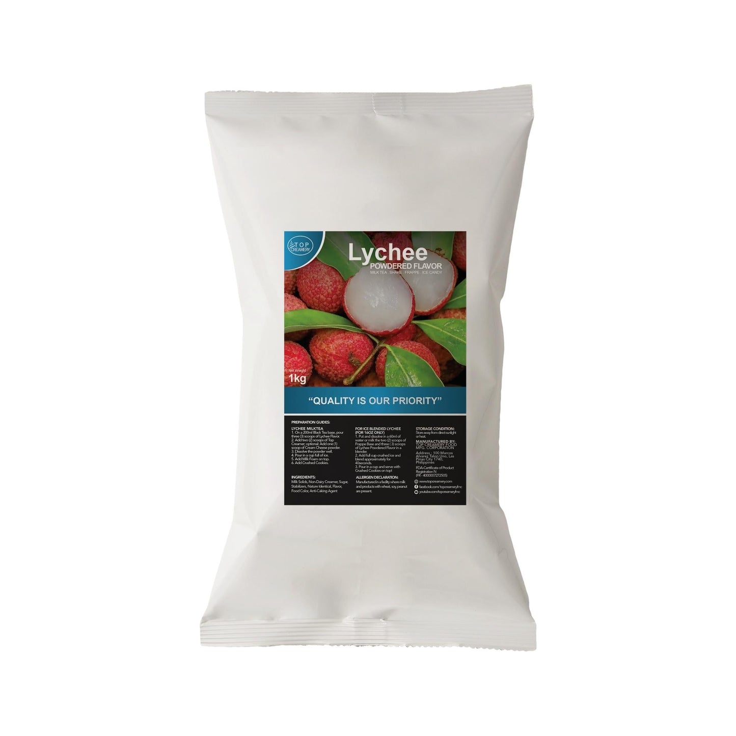 TOP Creamery Top Series Lychee Powdered Flavor 1kg